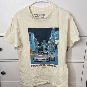 Zumiez Cream Rough World Car Graphic Tee